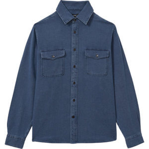 REISS MCILROY Textured Denim Overshirt